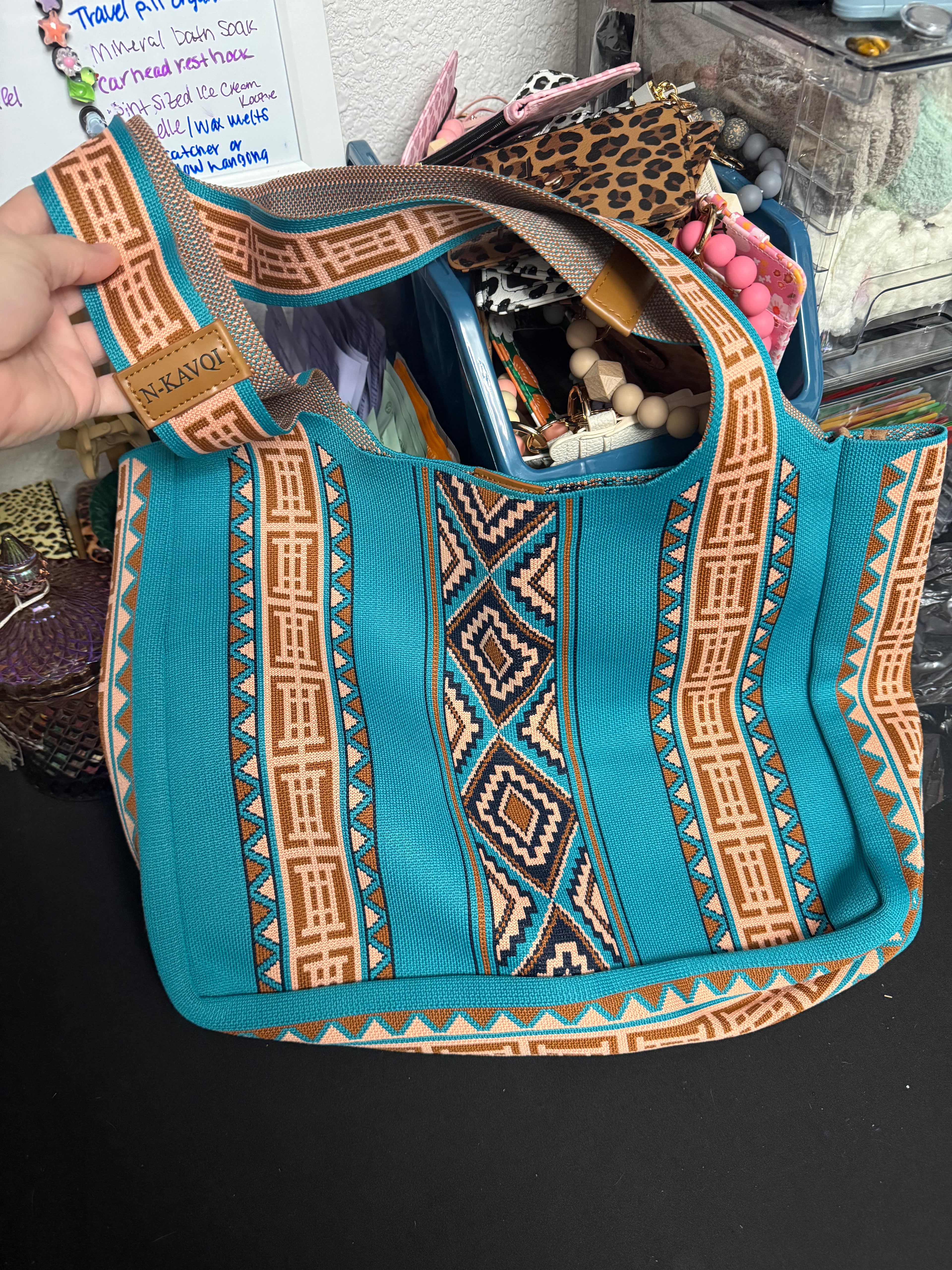 Aztec thick canvas bag